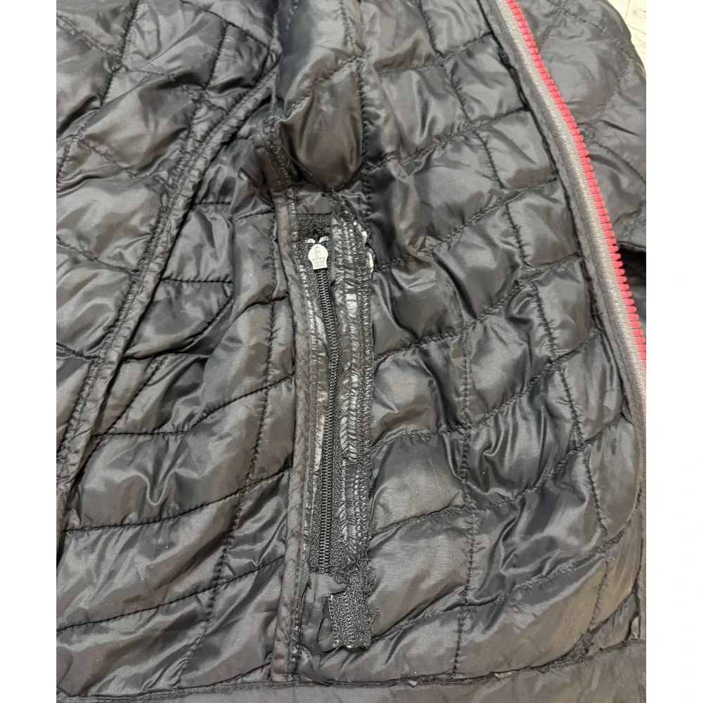 The North Face Jacket Boys Black ThermoBall Puffer Full Zip Outdoor SMALL 7/8